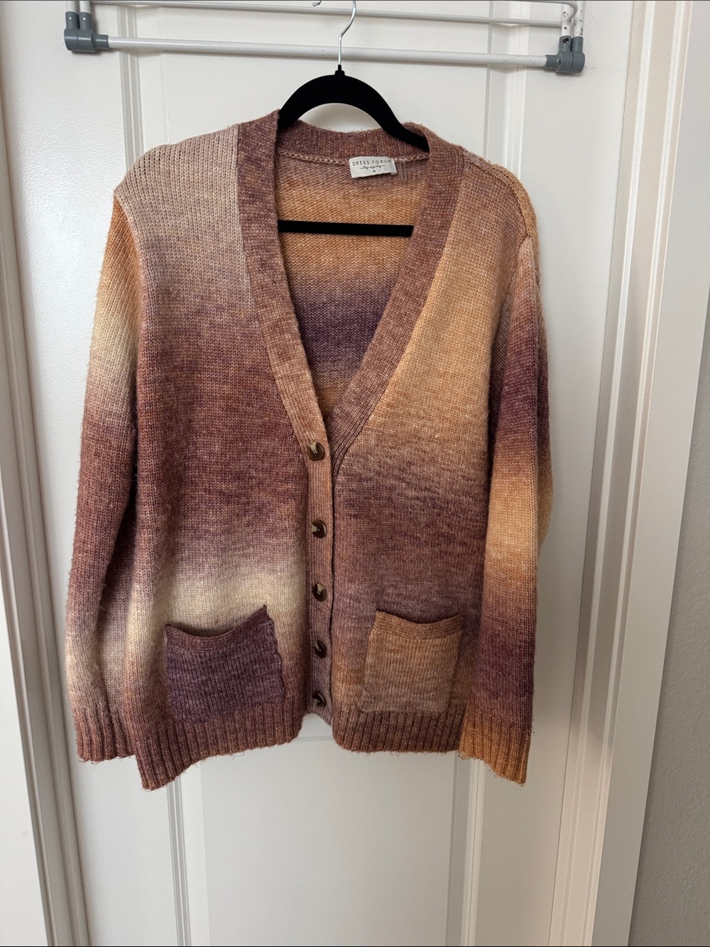 Dress Forum Ombre Button Cardigan Sweater